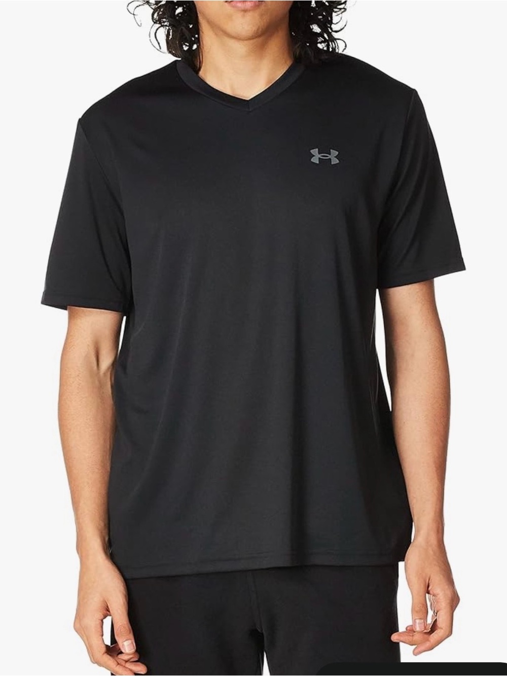 Under Armour Black V-Neck Performance Tee with Heat Gear